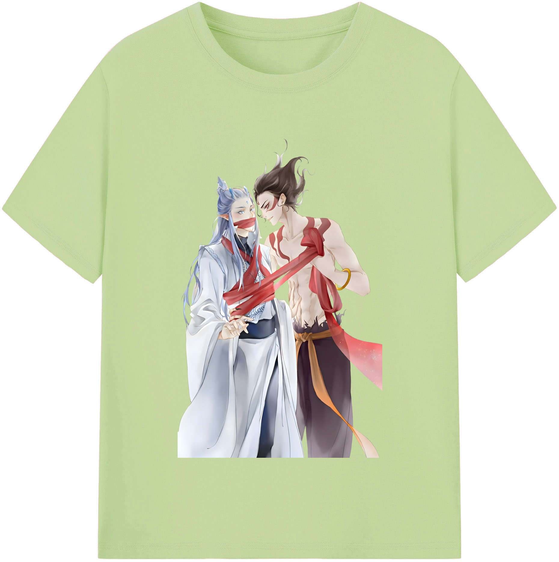 （画像用） Ne Zha 2 ナタ 魔童の大暴れ 綿100％半袖Tシャツ（フロントプリント）